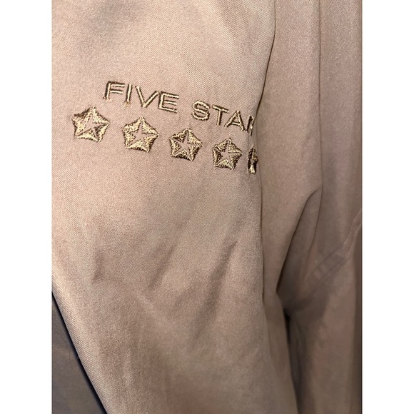 FIVE STAR Mens pullover jacket size XL Brown Nylon Automotive - Picture 2 of 5